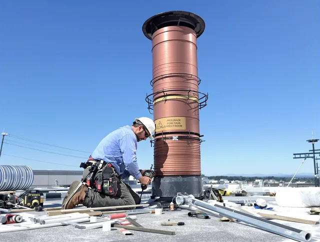 Installed chimney liner by Georgetown Chimney Sweep in Georgetown, GA