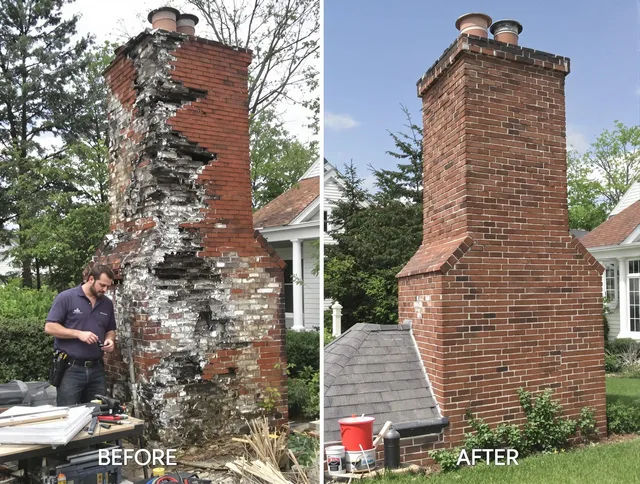 Georgetown Chimney Sweep performing a full chimney restoration in Georgetown, GA