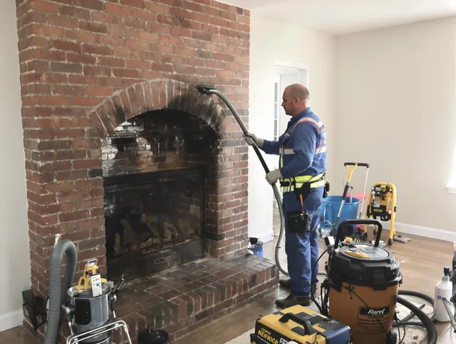 Georgetown Chimney Sweep expert performing detailed chimney sweep in Georgetown, GA