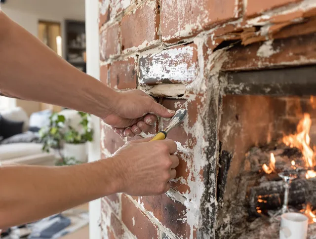 Routine fireplace repair by Georgetown Chimney Sweep in Georgetown, GA