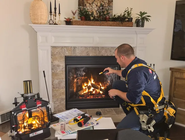 Safety-focused fireplace inspection by Georgetown Chimney Sweep in Georgetown, GA