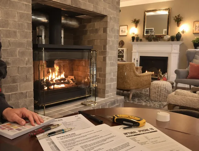 Georgetown Chimney Sweep verifying fireplace safety measures in Georgetown, GA